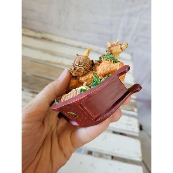 Reindeer rocking chair Xmas figurine village home - Picture 7 of 9